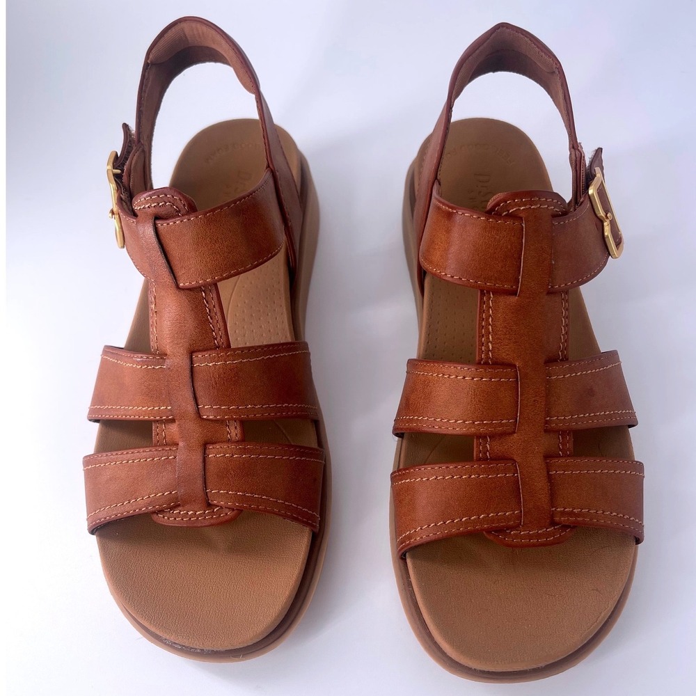 Dr. Scholl's Penny Fisherman Sandals Brown 7.5M NWOT Comfort Platform Shoes